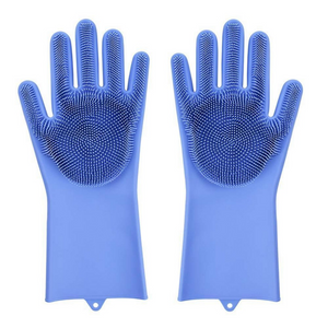 Magic Silicone Dish Washing Gloves with Scrubber